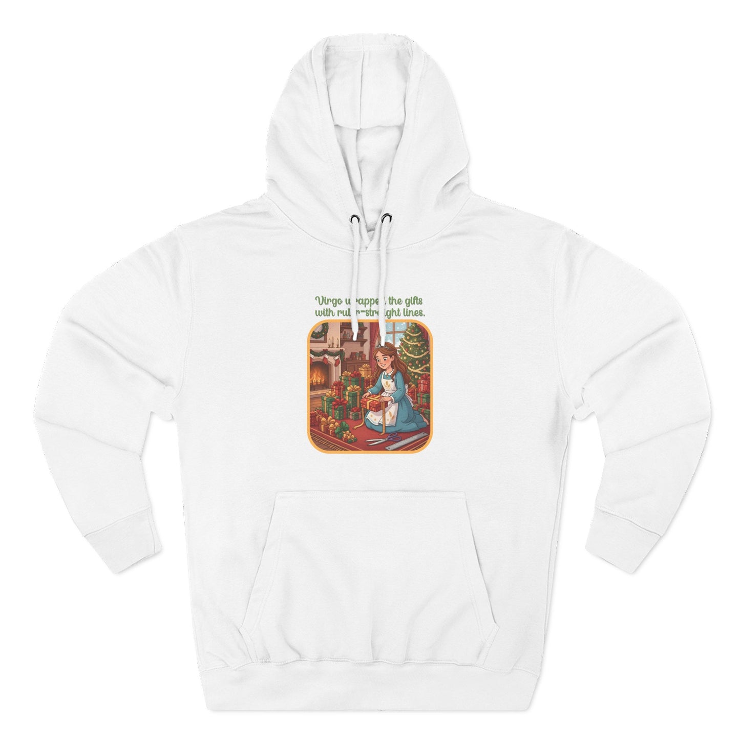 Virgo Christmas-Themed Three Panel Fleece Hoodie