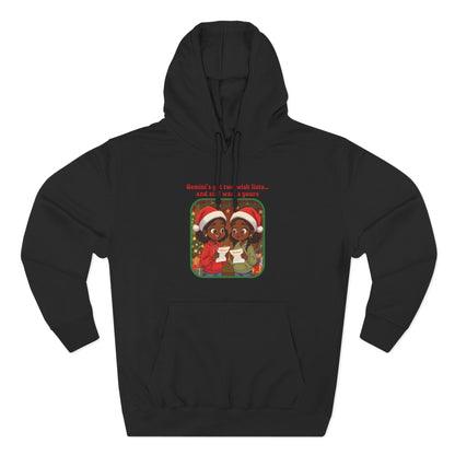 Gemini Christmas-Themed Three Panel Fleece Hoodie #4
