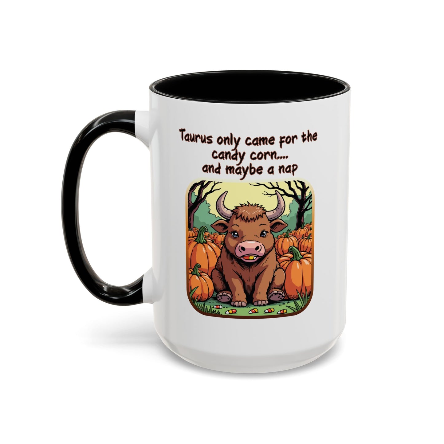 Halloween-Themed Taurus Coffee Mug - Fun Zodiac Mug, Taurus Gift, Halloween Decor, Unique Drinkware, Funny Coffee Cup
