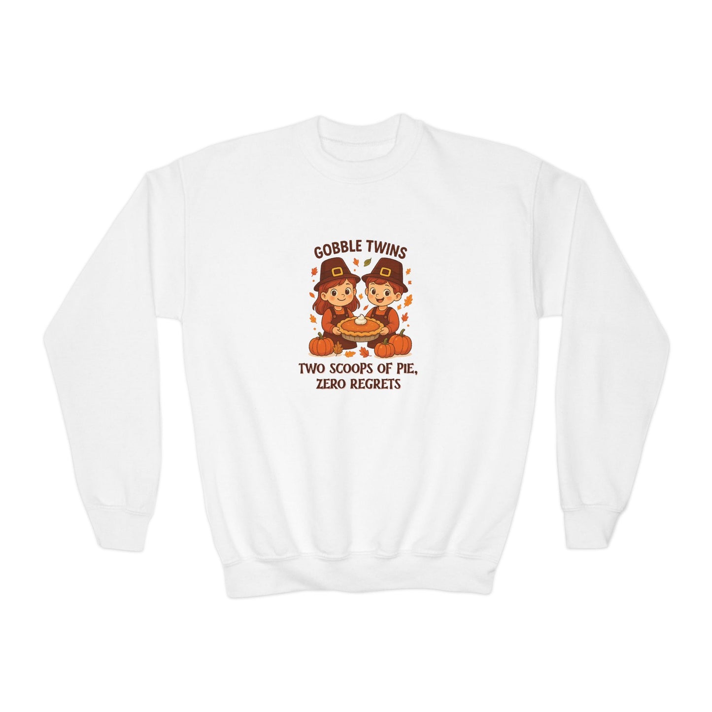 Gemini Thanksgiving-Themed Youth Crewneck Pullover Sweatshirt