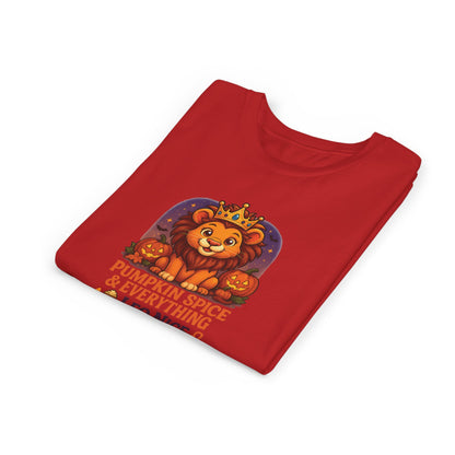 Leo Halloween Themed Youth Tee, Pumpkin Spice Leo Design, Kids Halloween Shirt, Trick or Treat T-Shirt, Halloween Tee, Zodiac Gift for her