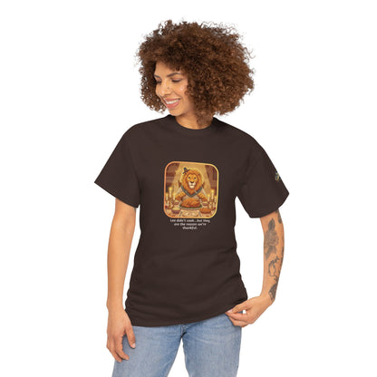 Leo Thanksgiving-Themed Unisex Heavy Cotton Tee