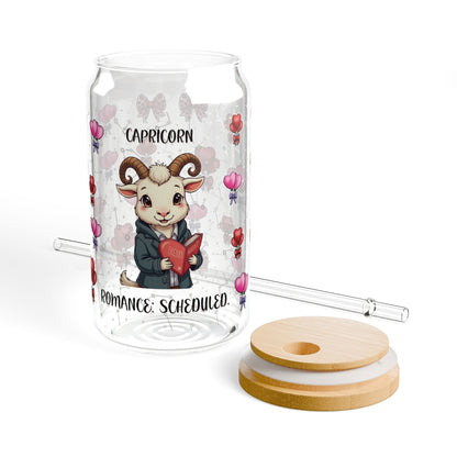 Capricorn Zodiac Sipper Glass - 16oz