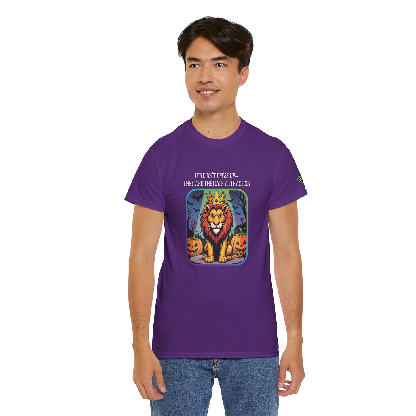 Leo Halloween Heavy Cotton Tee - Perfect for Men, Everyday Wear, Halloween Costume Alternative, Leo Gift