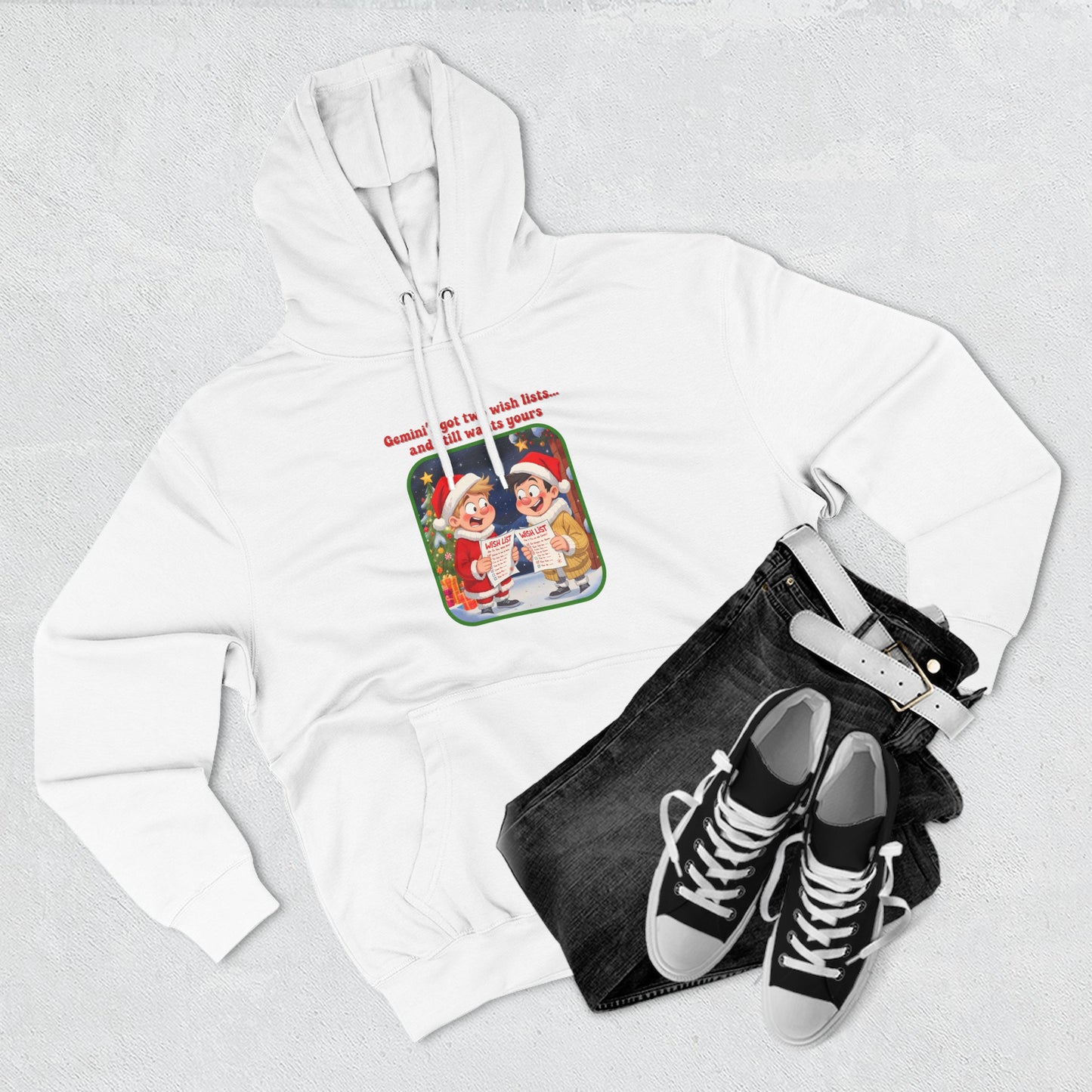 Gemini Christmas-Themed Three Panel Fleece Hoodie #3