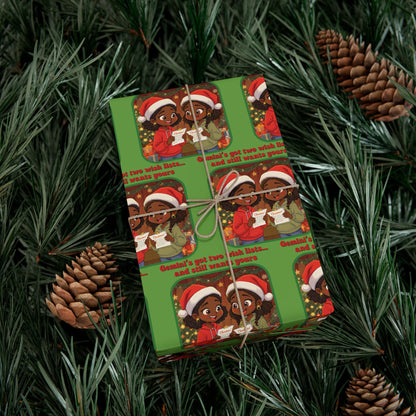 Gemini African-American Female Holiday Gift Wrap
