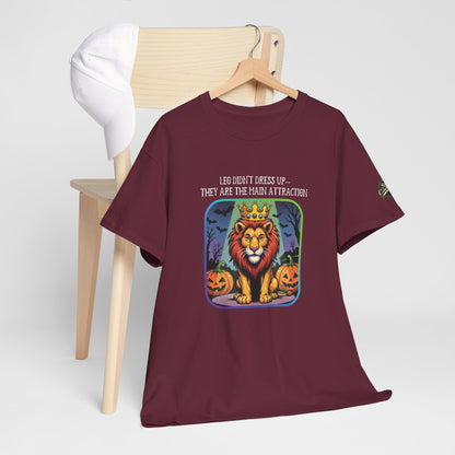 Leo Halloween Heavy Cotton Tee - Perfect for Men, Everyday Wear, Halloween Costume Alternative, Leo Gift