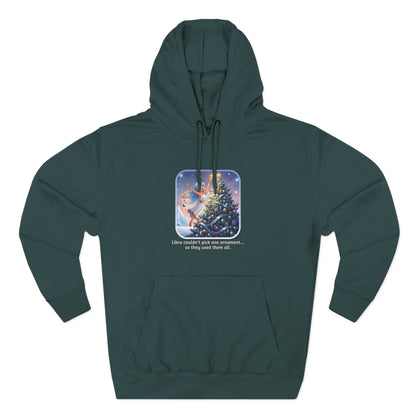Libra #2 Christmas-Themed Three Panel Fleece Hoodie for Her