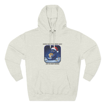 Scorpio Christmas-Themed Three Panel Fleece Hoodie