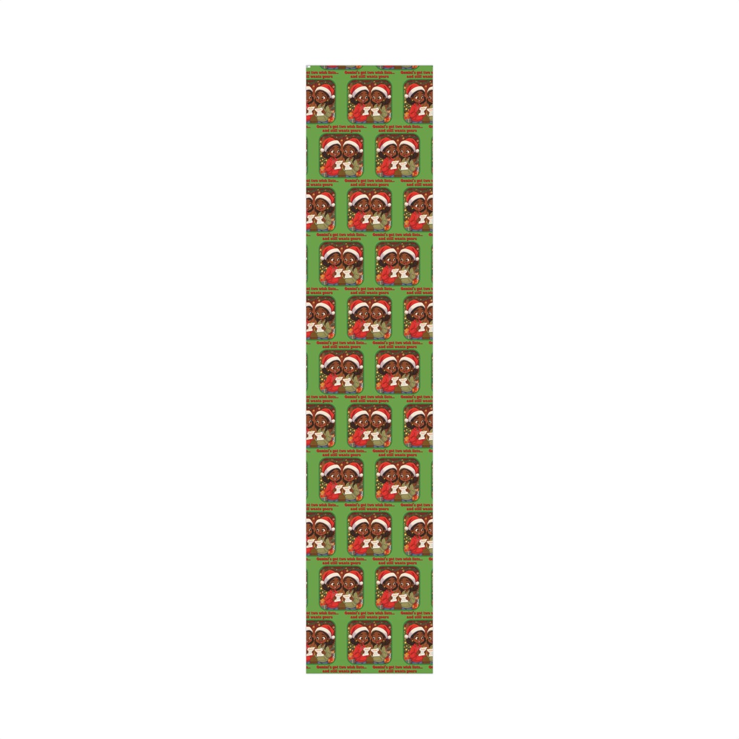Gemini African-American Female Holiday Gift Wrap
