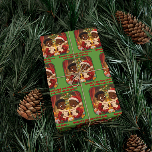 Gemini African-American Male Holiday Gift Wrap