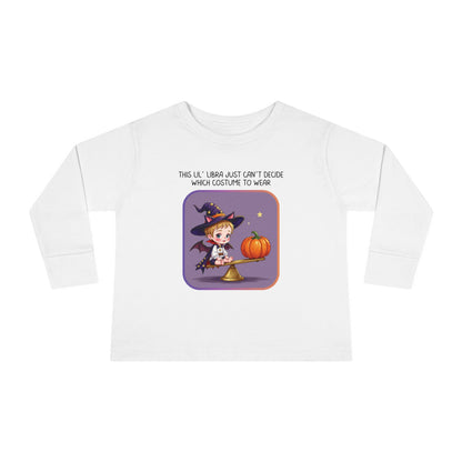 Halloween-themed Libra Long Sleeve Tee - Libra Fashion for Kids, Spooky Season Outfit, Boo-tiful Gift, Trick or Treat Shirt, Zodiac Gift