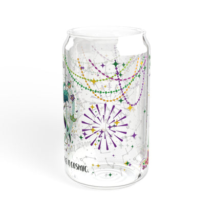 Aquarius Sipper Glass 16oz – Mardi Gras Female Design