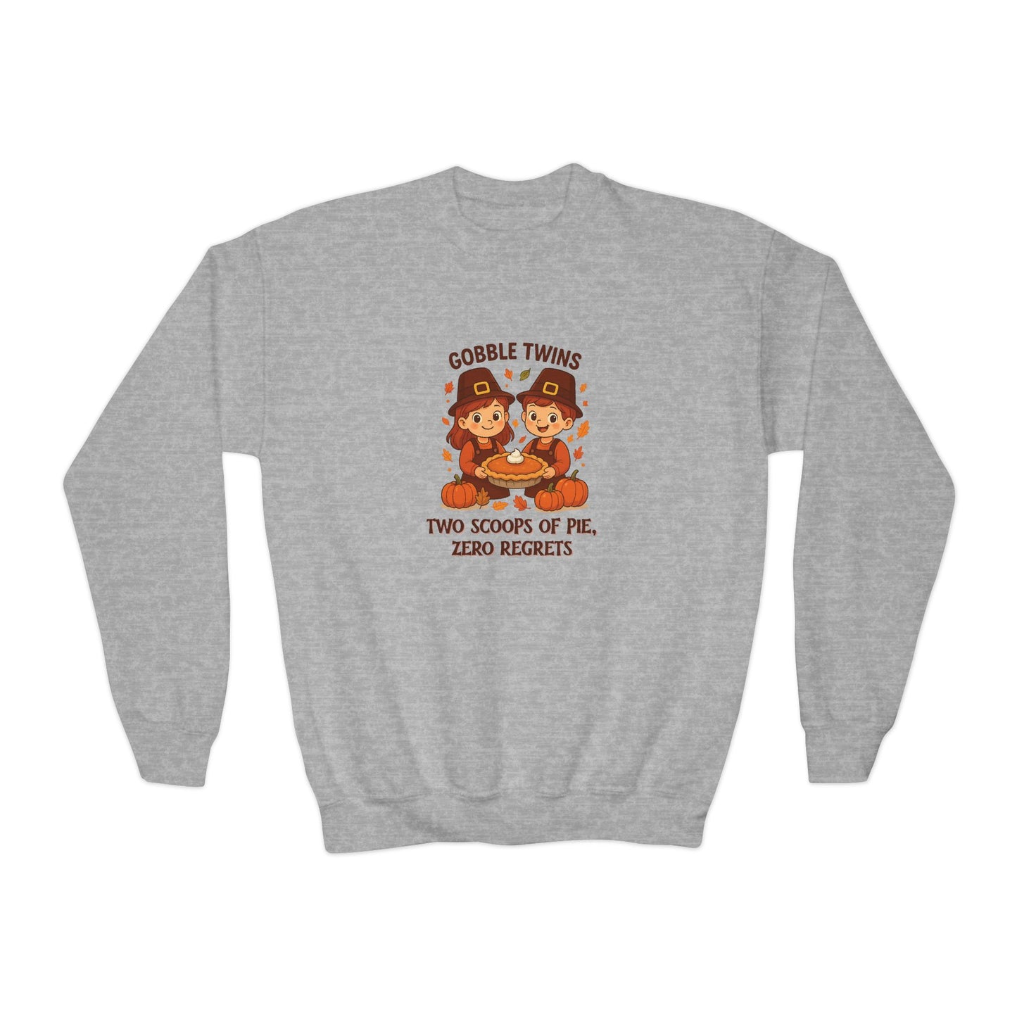 Gemini Thanksgiving-Themed Youth Crewneck Pullover Sweatshirt
