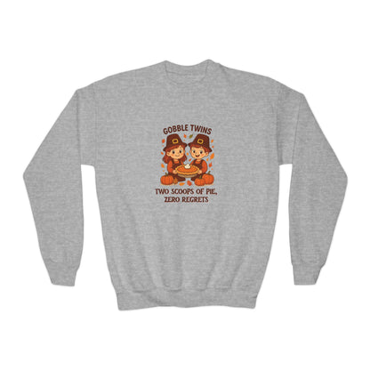 Gemini Thanksgiving-Themed Youth Crewneck Pullover Sweatshirt