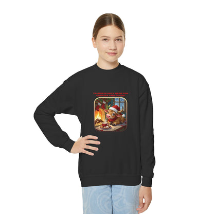 Taurus Christmas-Themed Youth Crewneck Pullover Sweatshirt