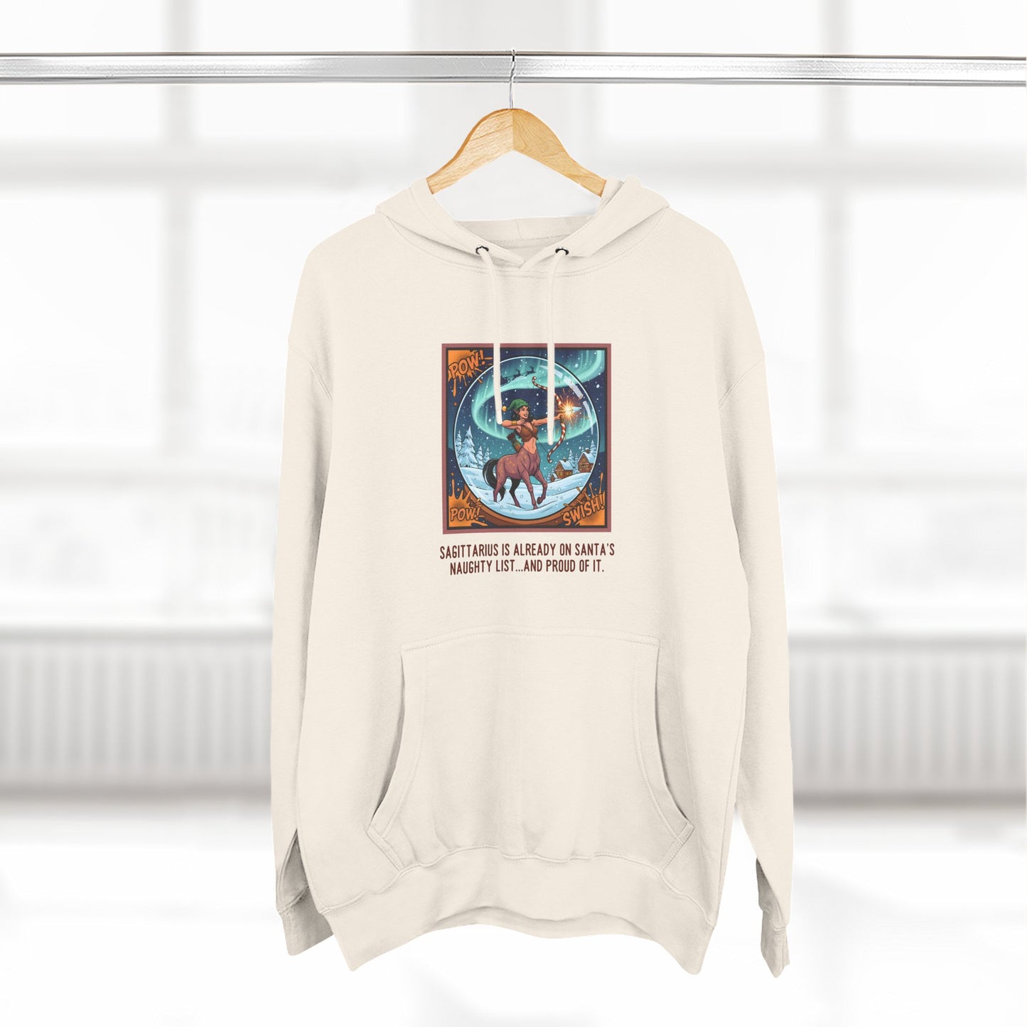 Sagittarius Christmas-Themed Three Panel Fleece Pullover