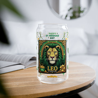 Leo Sipper Glass 16oz – St. Patrick's Day Design