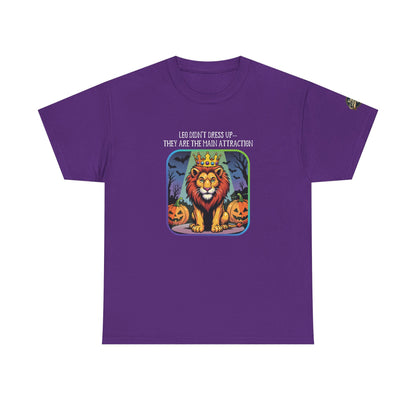 Leo Halloween Heavy Cotton Tee - Perfect for Men, Everyday Wear, Halloween Costume Alternative, Leo Gift