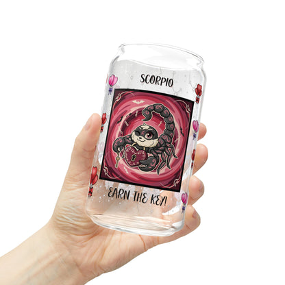 Scorpio Zodiac Sipper Glass - 16oz