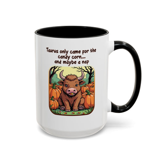 Halloween-Themed Taurus Coffee Mug - Fun Zodiac Mug, Taurus Gift, Halloween Decor, Unique Drinkware, Funny Coffee Cup