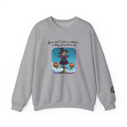 Halloween-themed Libra Inspired Ladies Crewneck Sweatshirt, Cozy Astrology Gift, Halloween Apparel, Zodiac Inspired Clothing