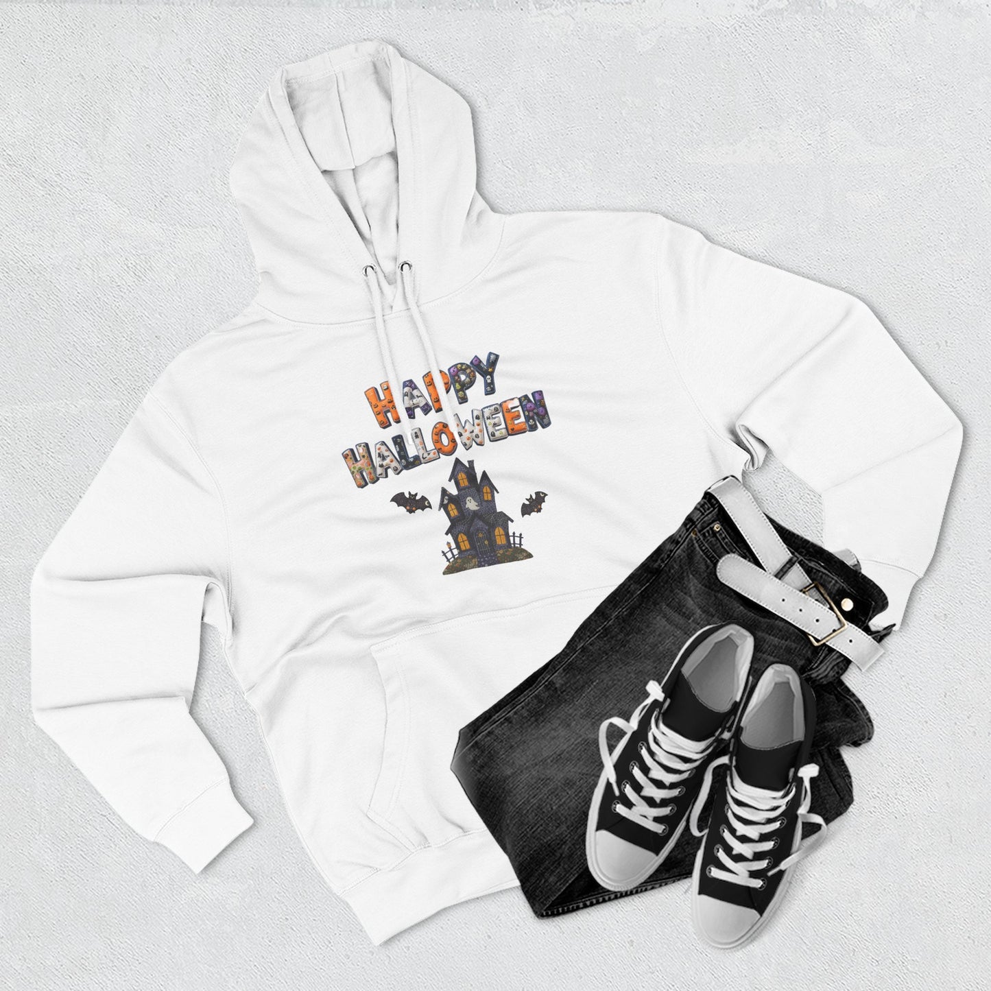 Halloween Patchwork Unisex Fleece Hoodie