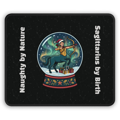 Sagittarius Gaming Mouse Pad — Holiday Snowglobe Design