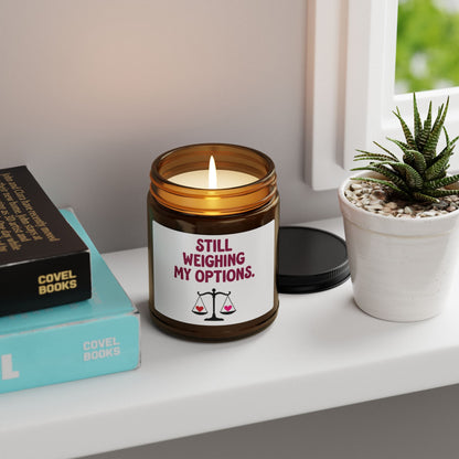 Libra | Still Weighing My Options Soy Candle — Amber Jar Scented Candle