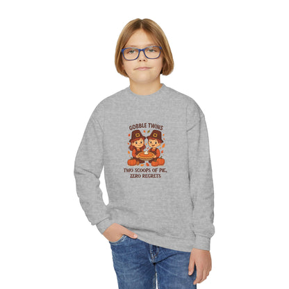 Gemini Thanksgiving-Themed Youth Crewneck Pullover Sweatshirt