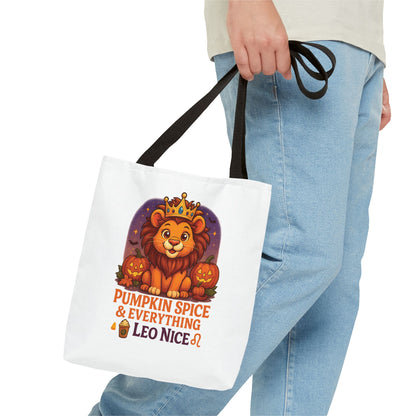 Leo Halloween Tote Bag, Leo Tote, Halloween Party Accessory, Gift for Leo,  Halloween Decor