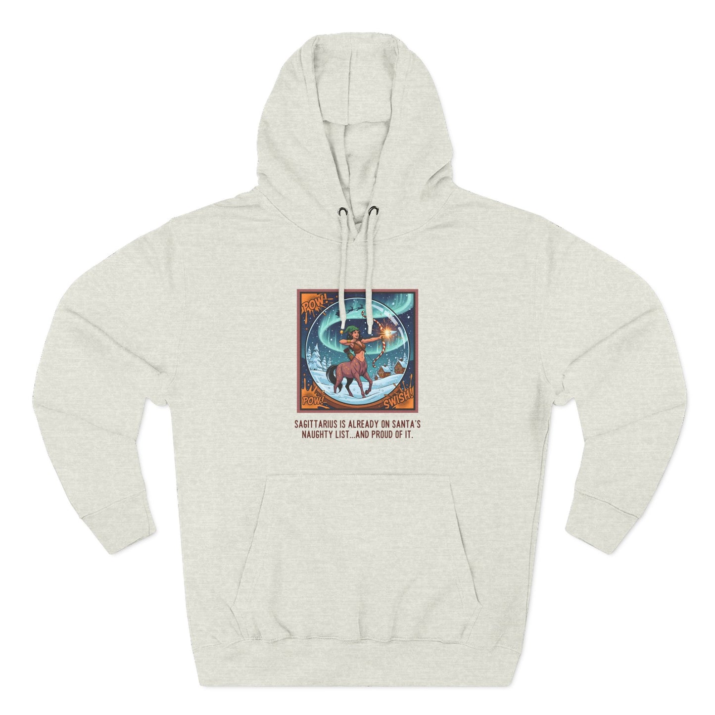 Sagittarius Christmas-Themed Three Panel Fleece Pullover