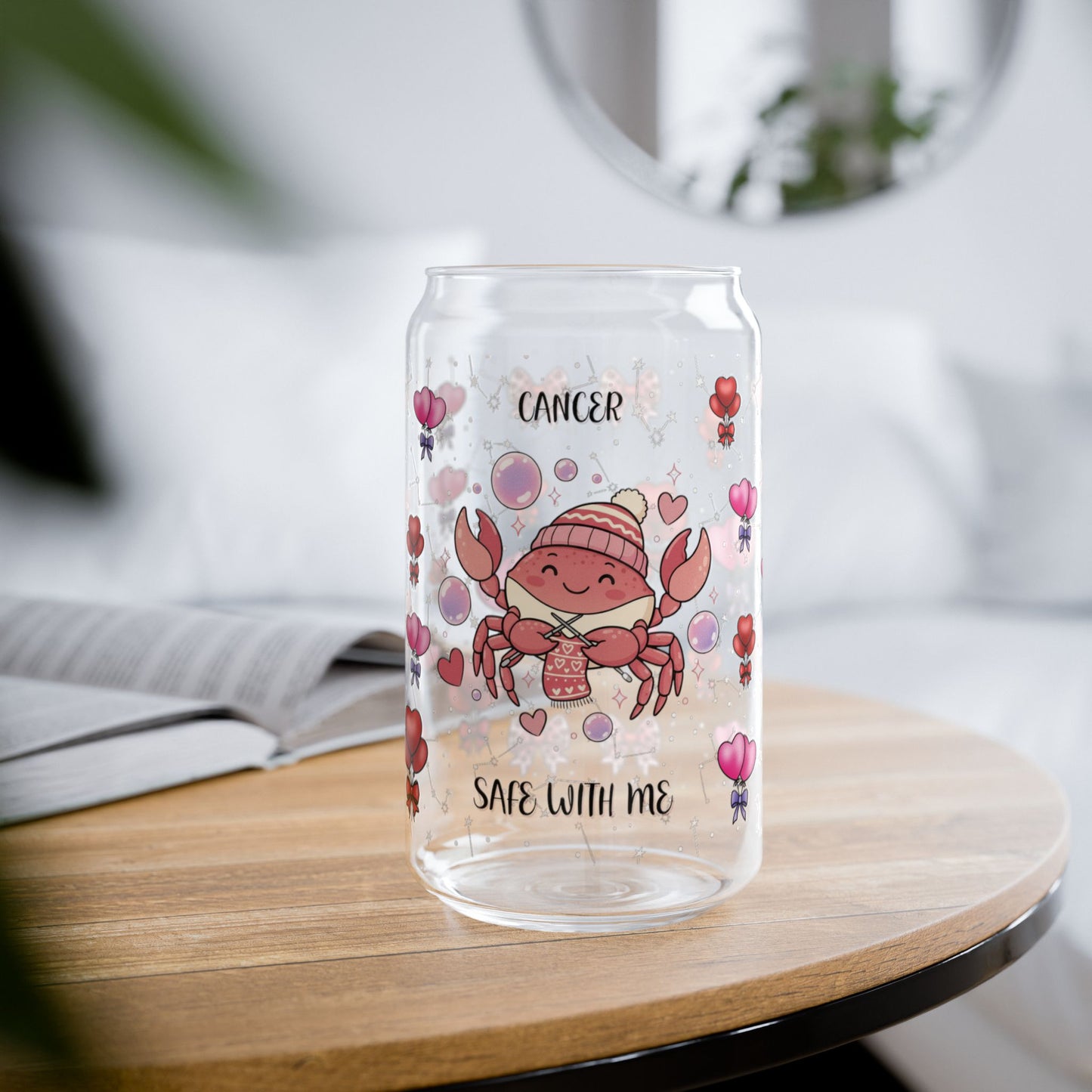 Cancer Zodiac Sipper Glass - 16oz