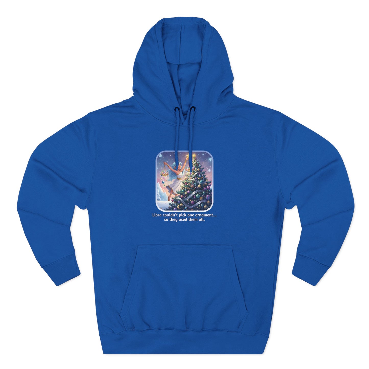 Libra #2 Christmas-Themed Three Panel Fleece Hoodie for Her
