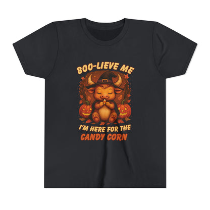 Taurus Halloween Themed Youth Tee, Funny Bull Design, Kids Halloween Shirt, Trick or Treat T-Shirt, Halloween Tee, Zodiac Gift