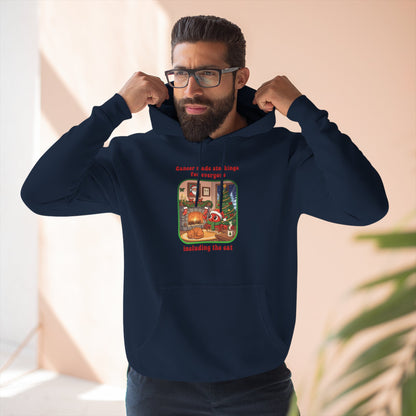 Cancer Christmas-Themed Three Panel Fleece Hoodie