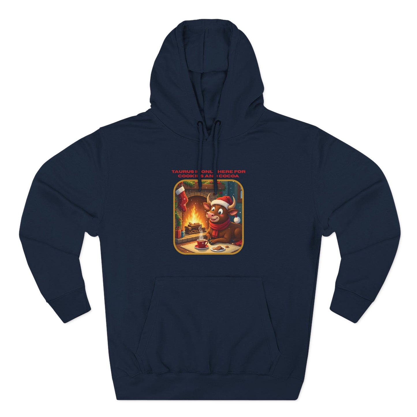 Taurus Christmas-Themed Three Panel Fleece Hoodie for Him
