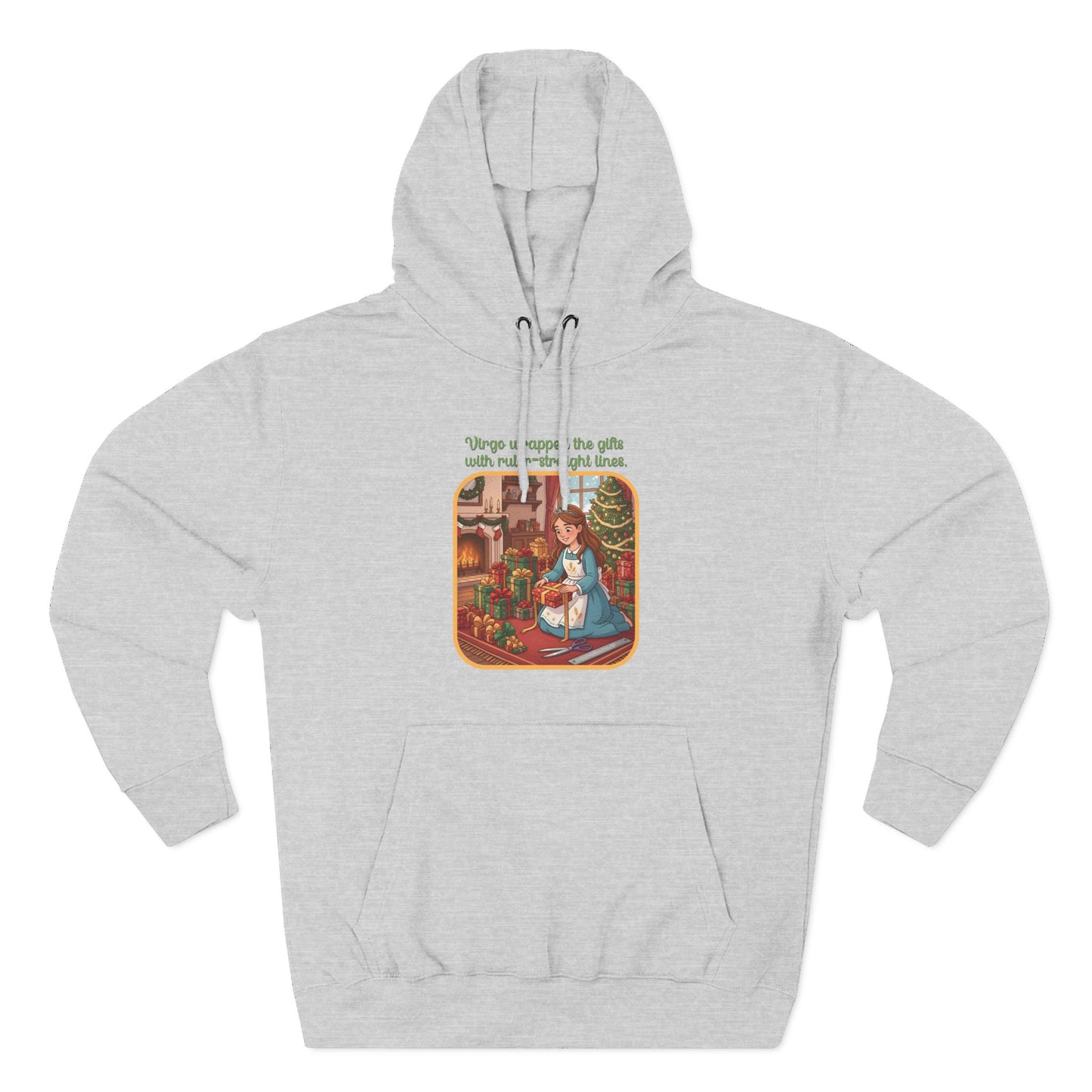 Virgo Christmas-Themed Three Panel Fleece Hoodie