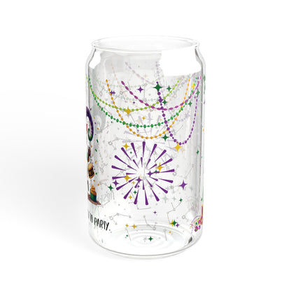 Aries Sipper Glass 16oz – Mardi Gras Design