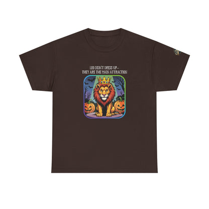 Leo Halloween Heavy Cotton Tee - Perfect for Men, Everyday Wear, Halloween Costume Alternative, Leo Gift