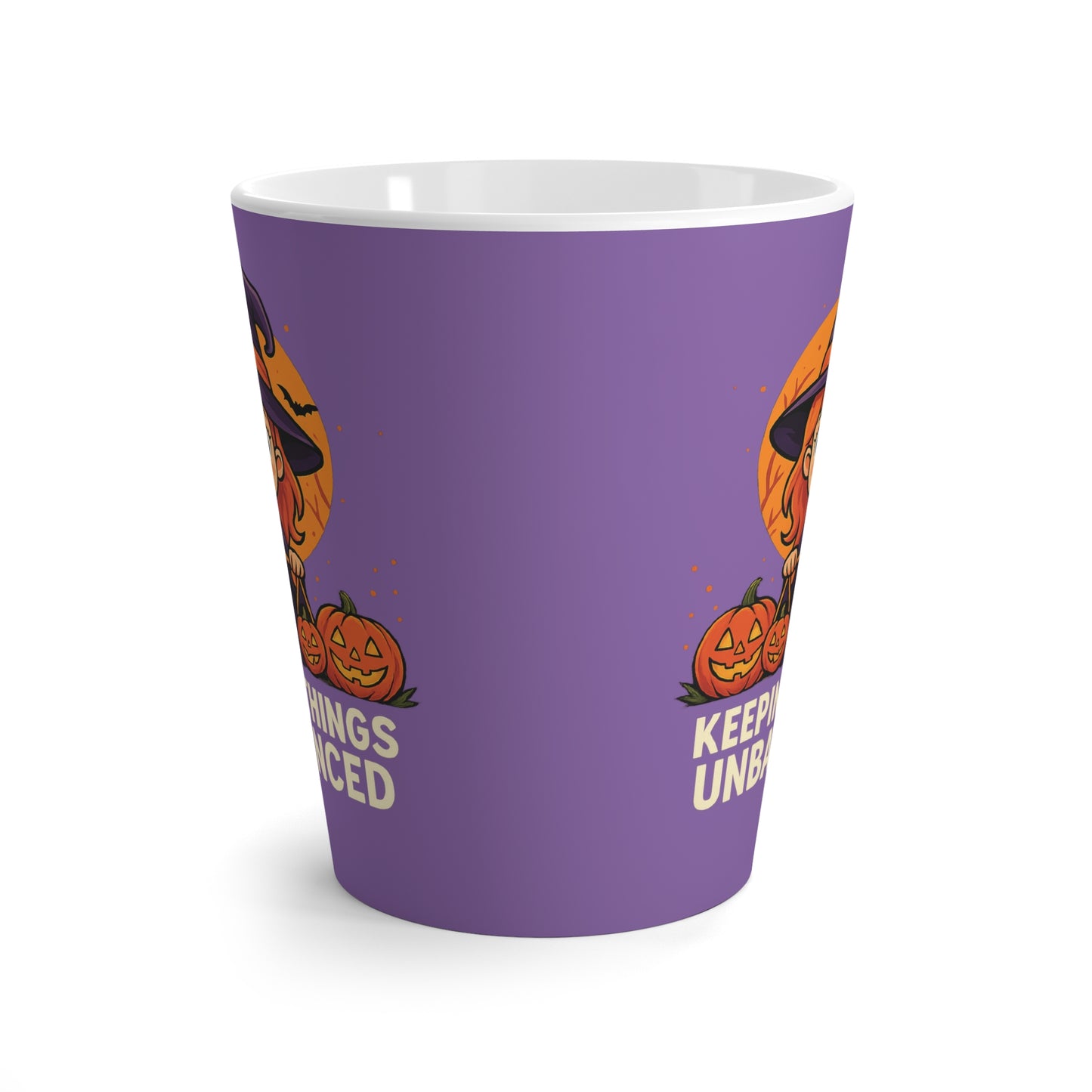 Halloween-Themed Libra Latte Mug - Cozy Fall Latte Cup, Cute Coffee Cup, Birthday Gift for Libra, Halloween Decor, Zodiac Inspired