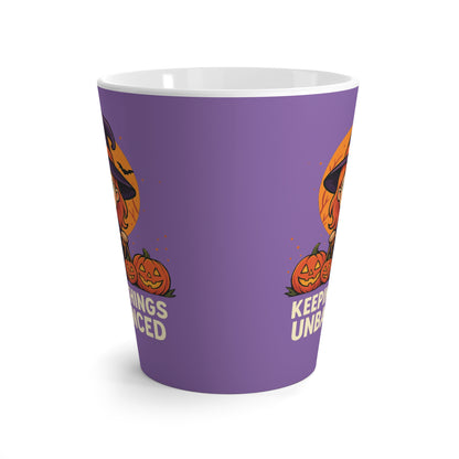 Halloween-Themed Libra Latte Mug - Cozy Fall Latte Cup, Cute Coffee Cup, Birthday Gift for Libra, Halloween Decor, Zodiac Inspired