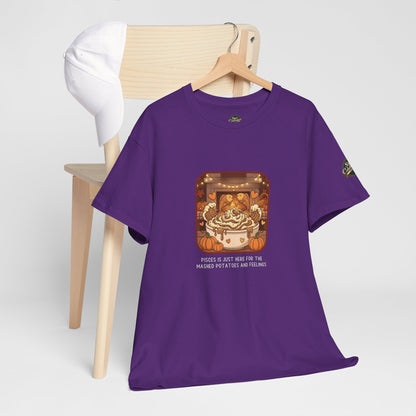 Pisces Thanksgiving-Themed Unisex Heavy Cotton Tee