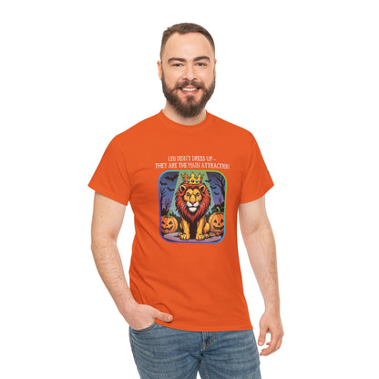 Leo Halloween Heavy Cotton Tee - Perfect for Men, Everyday Wear, Halloween Costume Alternative, Leo Gift