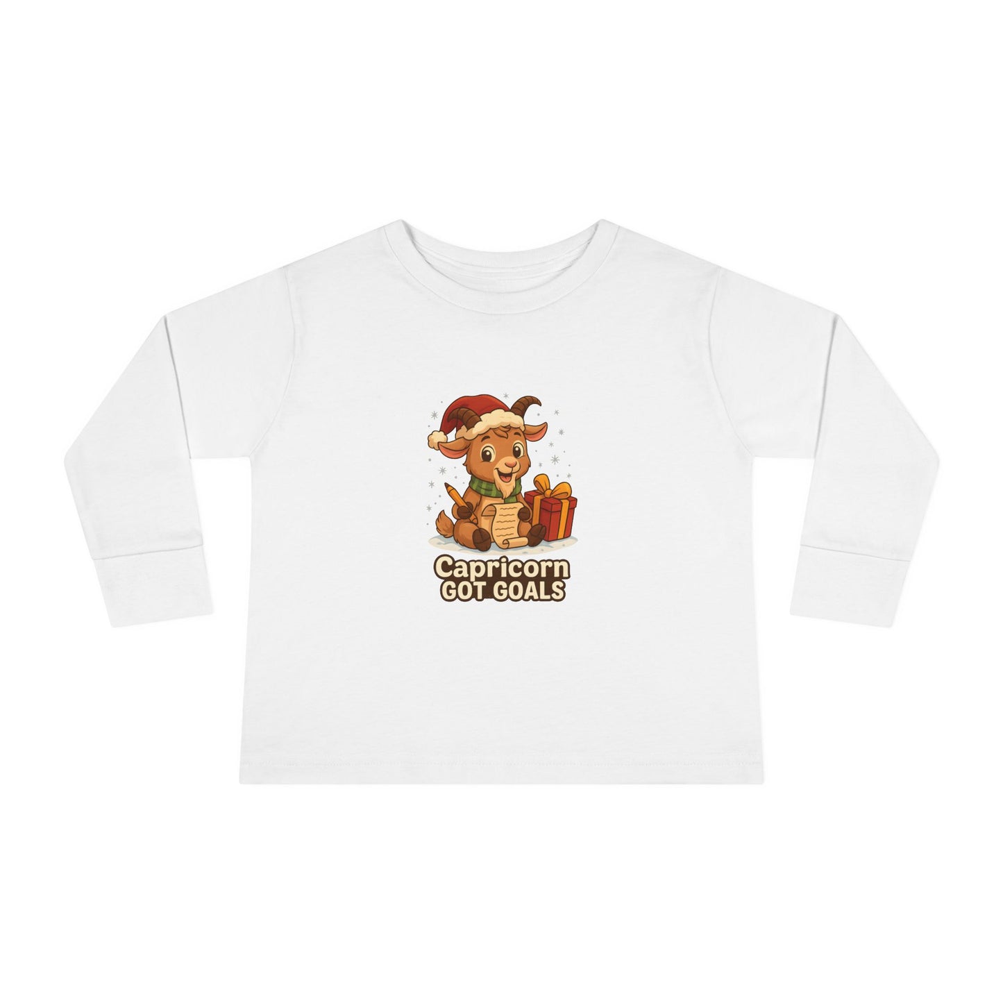 Capricorn Christmas-Themed Toddler Long Sleeve Tee