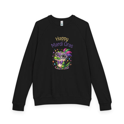 Happy Mardi Gras Masked Alligator Crewneck Sweatshirt