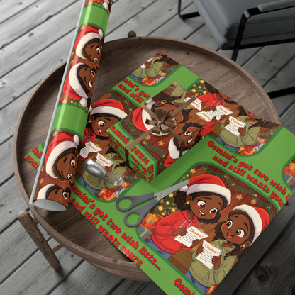 Gemini African-American Female Holiday Gift Wrap