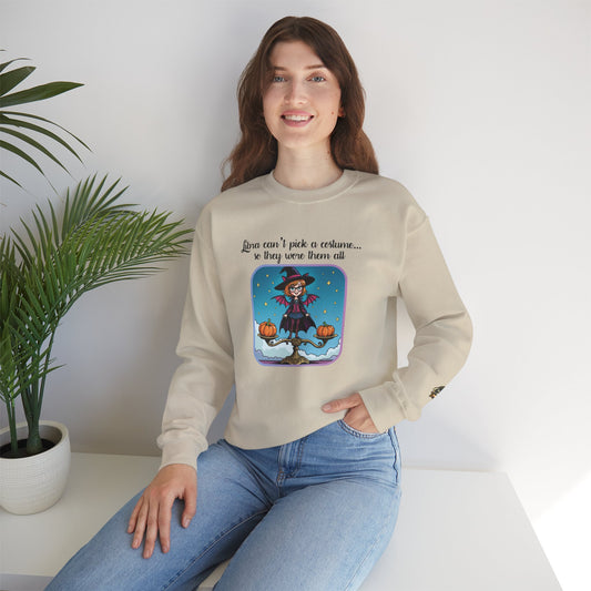 Halloween-themed Libra Inspired Ladies Crewneck Sweatshirt, Cozy Astrology Gift, Halloween Apparel, Zodiac Inspired Clothing