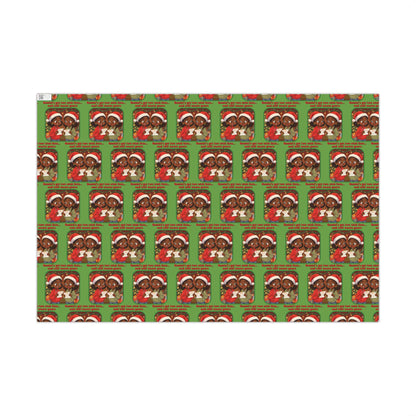 Gemini African-American Female Holiday Gift Wrap