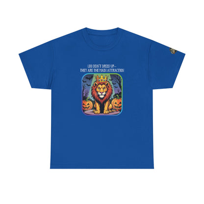 Leo Halloween Heavy Cotton Tee - Perfect for Men, Everyday Wear, Halloween Costume Alternative, Leo Gift